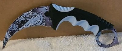 CUCHILLO KARAMBIT MÍTICO FANTASÍA DRAGÓN HIELO PESTE CON FUNDA Foto 1 de 4
