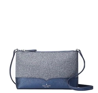 Kate Spade Lola Glitter Crossbody Small Handbag In Dusk Navy NWT Glam Preppy - Image 1 of 4