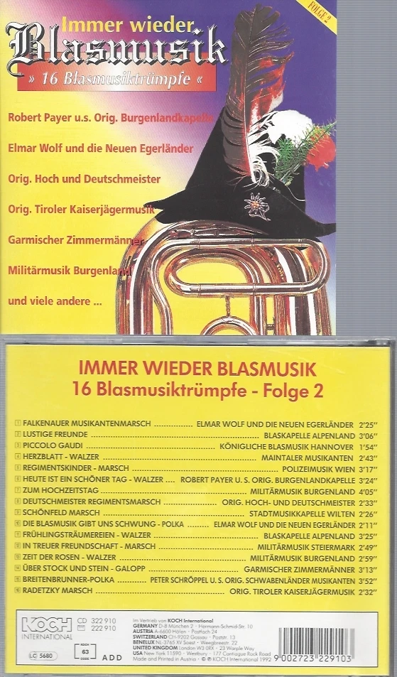 CD--VARIOUS -1992- -- IMMER WIEDER BLASMUSIK-FOLGE 2 - Bild 1 von 1