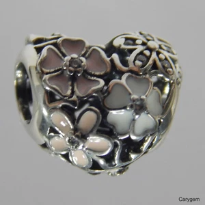 Nuevo AUTÉNTICO PANDORA Dije Calado Flores Poéticas Rosa 791825ENMX CON Bolsa de Gamuza - Imagen 1 de 3