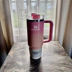 Stanley PINK MESA SUNSET 30oz Quencher Regular Straw Tumbler SOLD OUT - In Hand - Picture 1 of 6