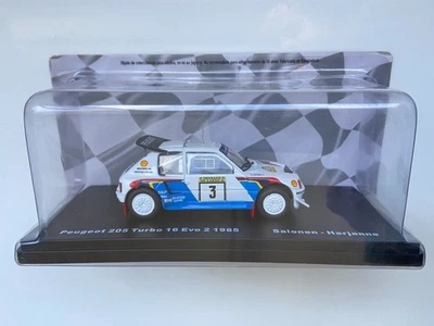 PEUGEOT 205 TURBO 16 1985 SALONEN WRC RALLY CAR (SCALA 1/43) NUOVA IN BLISTER - Immagine 1 di 4