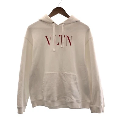 Sudadera con capucha VALENTINO VLTN logo WV3MF14F3TV blanca roja algodón Foto 1 de 4