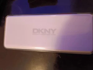 DKNY Donna Karen NY Eyeglass Or Sunglass Case, White Plastic Box, Used, Black... - Picture 1 of 6