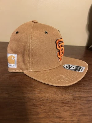 San Francisco Giants Carhartt x '47 Capitán Sombrero Pato Tela Marrón OSFM NUEVA MUESTRA Foto 1 de 4