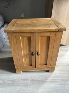 VINTAGE SOLID ASH WOOD SIDE CABINET - Picture 1 of 7