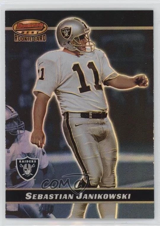 2000 Bowman's Best /1499 Sebastian Janikowski #134 Rookie RC - Image 1 of 2
