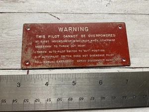 ORIGINAL WWII USN F6F-5 HELLCAT DRONE AIRCRAFT DATA NAME PLATE - Imagen 1 de 2