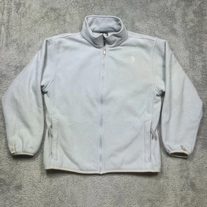 The North Face Fleece Jacket Girls LARGE Light Blue Full Zip Outdoor Pockets - Picture 1 of 13