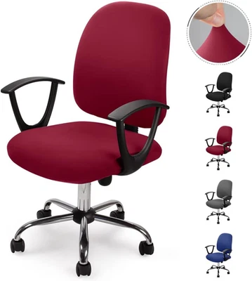 Computer Ufficio Sedia Della Copertura Coprisedia Elasticizzato Rimovibile Coper - Immagine 1 di 4