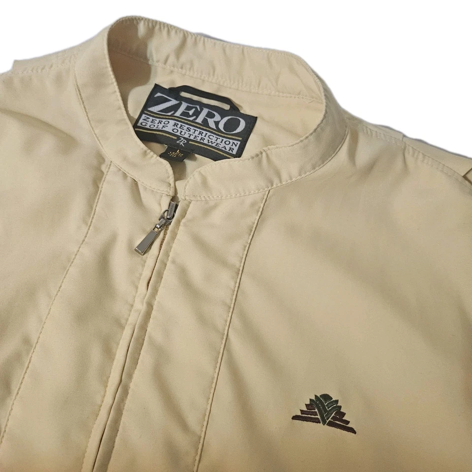 复古零限制背心 L 美国黄色巡回赛全拉链高尔夫女式口袋 — 第 1/4 张图片