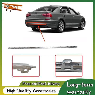Rear Center Bumper Molding For 2016-2019 VW Volkswagen Passat Chrome - Image 1 of 4