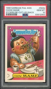 Topps Garbage Pail Kids 15th Series #582b Chow Mame PSA 10 GEM MINT Os15 Die-Cut - Bild 1 von 2