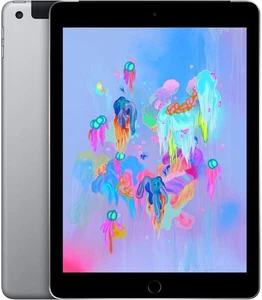 Apple iPad 6th Gen Space Grey 9.7" 32GB 128GB 2GB Ram Unlocked 4G iPadOS Tablet - Picture 1 of 1