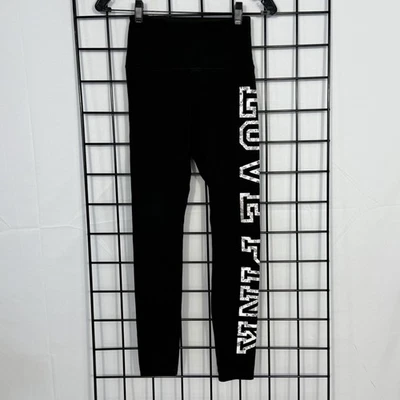 PINK Victoria's Secret Yoga Leggings Womens XS Black Logo Spell Out Athleisure  - Image 1 of 4