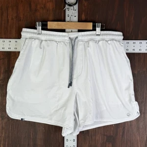 Rhoback Grit Gym Shorts w/Liner and Hidden Media Pocket Triple White Men’s Large - Picture 1 of 12