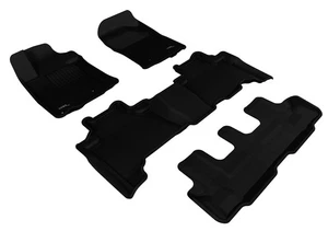 3D MAXpider KAGU Floor Liner Mats BLACK 3 Rows for LEXUS GX460 2010 - 2013 - Picture 1 of 24