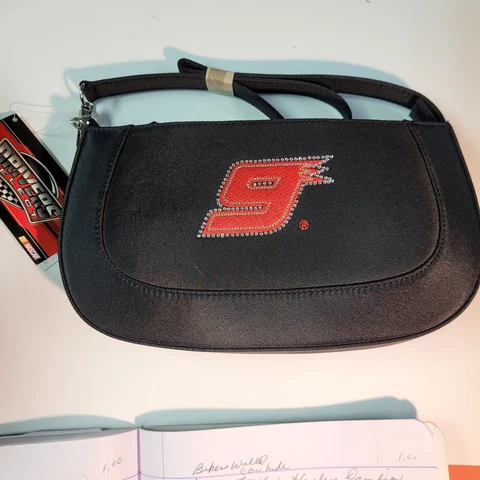 Nascar Ladies Purse Drivers Select New With Tags Strap Black Fabric zipper Cover