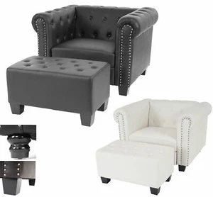 Luxus Sessel Chesterfield, Loungesessel, Kunstleder runde oder eckige Füße - Bild 1 von 21