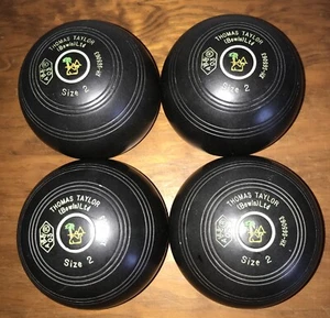 Taylor Ace Lawn Bowls X 4 Size 2 - Picture 1 of 5