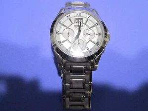 Seiko Premier Chronograph Sapphire Crystal Works Great Big Date ,stainless steel - Picture 1 of 10