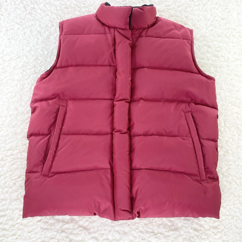 Chaleco acolchado vintage Gap Down rosa con forro negro niñas jóvenes XL cremallera completa Foto 1 de 4