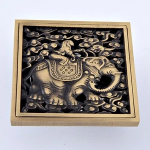 Antique Brass Square Floor Waste Grates Bathroom Shower Drain Floor Drain 8hr077 - Picture 1 of 8