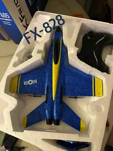 BLUE ANGELS COLORS F-18 Super Hornet FX-828 2CH 2.4G RC Plane EPP RTF w/2 Batt. - Picture 1 of 7