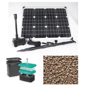 50 W Solar Teich Tauch Pumpe Gartenteich Pumpenset Filter System Springbrunnen - Bild 1 von 11