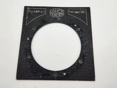 Placa de lente de metal Linhof Munchen Technika 3 formato 9x12 4x5 con orificio de 64 mm Foto 1 de 4