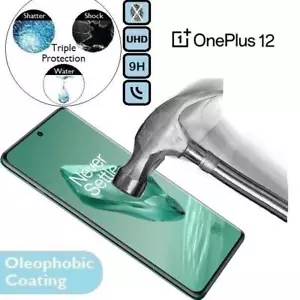 100% Genuine Tempered Glass 9H Screen Protector (One Plus 1+12) For OnePlus 12 - Picture 1 of 2