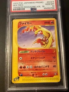 PSA 10 moltres trainers magazine volume 18 japanese promo 2002 Pokemon - Foto 1 di 2