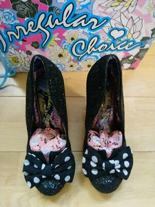 Irregular Choice Nick Of Time en Negro Zapatos Nuevos en Caja Talla EU 36 UK 3.5 US 5.5 - Imagen 1 de 7