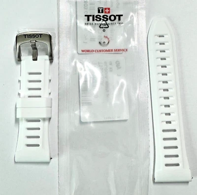 Original Tissot T-Touch Connect For CASE-BACK# T153420A White Rubber Band Strap - Image 1 of 3