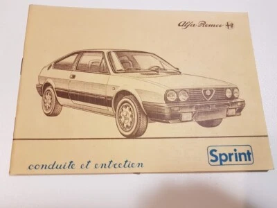 ALFA ROMEO SPRINT 1.3-1.5/Q  CONDUITE ET ENTRETIEN  FRANCESE - Immagine 1 di 2