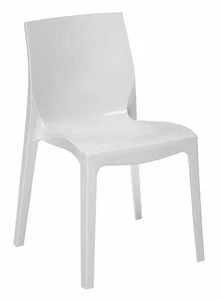 Smooth as Ice Indoor Outdoor Patio Dining Chairs Stackable Italian Made 2 Chairs - Picture 1 of 16