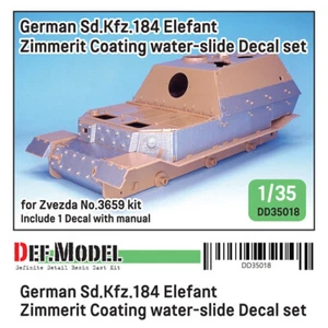 Juego de calcomanías de revestimiento Elefant Zimmerit para kit Zvezda 3659, modelo DEF DD35018, 1/35 - Imagen 1 de 10