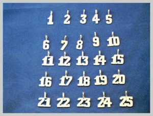 NUMBER PENDANT Numbers 1 - 25 Bright Silver Rhodium Plated Smooth Finish Teams - Picture 1 of 28