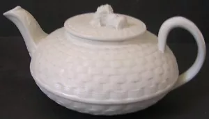 A WEDGWOOD ONLY STONEWARE TEA POT WITH A WHEAT FINIAL, c.1820, PERFECT - Picture 1 of 6