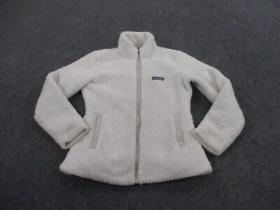 Patagonia Jacket Womens M White Fuzzy Fleece Los Gatos Sweater Camping Adult - Image 1 of 4