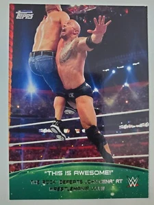 2015 Topps WWE Crowd Chants Insert "This Is Awesome" 1 OF 10 THE ROCK - Picture 1 of 2