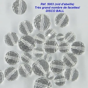 5003 10 C : 1 perle cristal RONDE de Swarovski 10 mm 5003 "Disco Ball" CRYSTAL - Picture 1 of 3