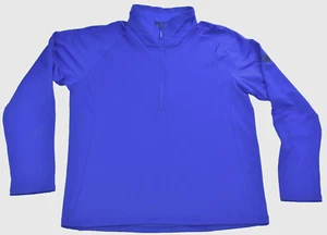 North Face Mountain Peaks Men's Sweatshirt Size XL 1/4 Zip Blue Pullover Logo Co - Picture 1 of 15