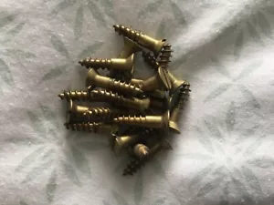 20 Qty 8 x 3/4” - Nettlefolds Slotted Brass, Countersunk Wood Screws - New - Picture 1 of 4