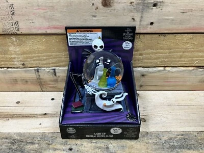 Globo de agua musical iluminado Pesadilla antes de Navidad de Disney Jack & Zero nuevo en caja Foto 1 de 4