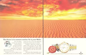 ROLEX Datejust The Desert Original 1996 Vintage Print Ad 2 Pages!! - Picture 1 of 1