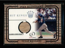 IVAN RODRIGUEZ 2001 FLEER LEGACY HIT KINGS GAME USED BAT  AH4840