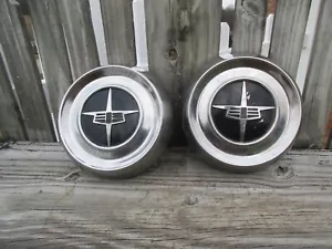 2 NOS 1956 DODGE DOG DISH POVERTY HUBCAPS - Bild 1 von 5
