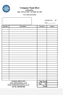 Personalised Duplicate Invoice Book  - Image 1 of 4