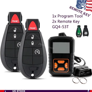 2 Remote Key Fob + Programmer Tool For 13 - 17 Dodge Ram 1500 2500 3500 GQ4-53T, - Picture 1 of 9